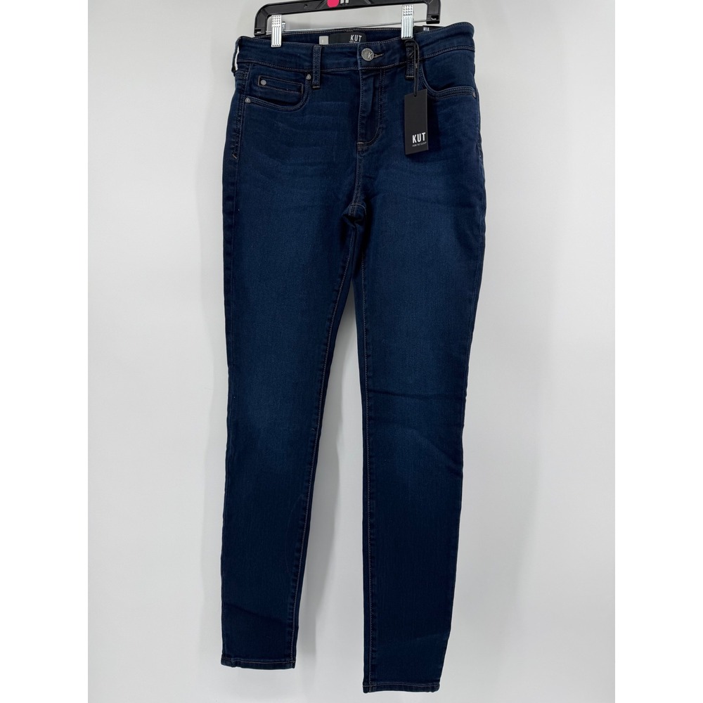 KUT from the Kloth Mia Toothpick Skinny Jeans Womens 8 Dark Indigo Blue Denim